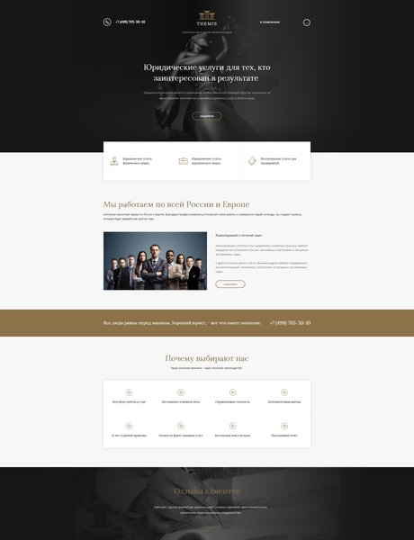 Готовый Сайт-Бизнес № 1833022 - Юридические и адвокатские услуги (Превью)