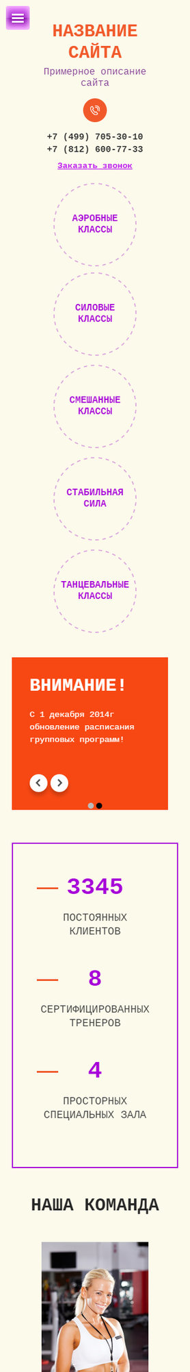 Мобильная версия дизайна № 61345