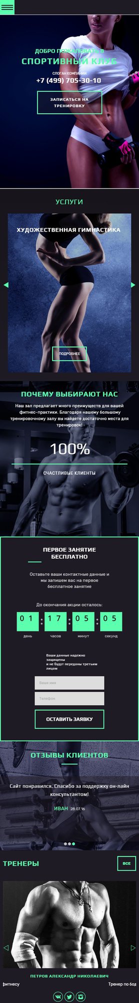 Мобильная версия дизайна № 61739