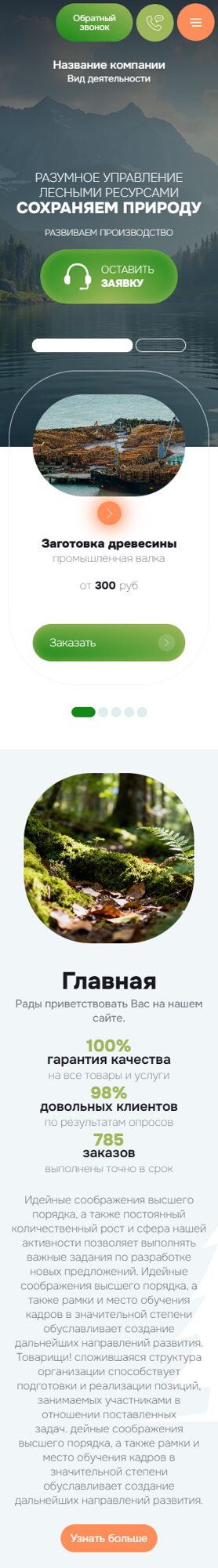 Мобильная версия дизайна № 104504