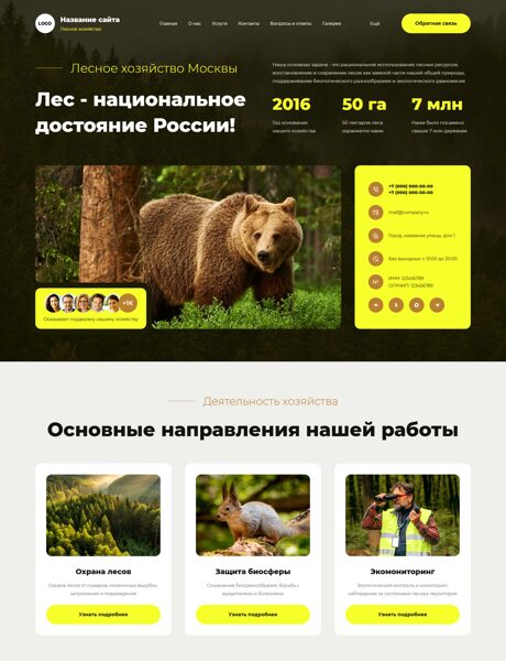 Готовый Сайт-Бизнес № 8820766 - Лесное хозяйство (Превью)