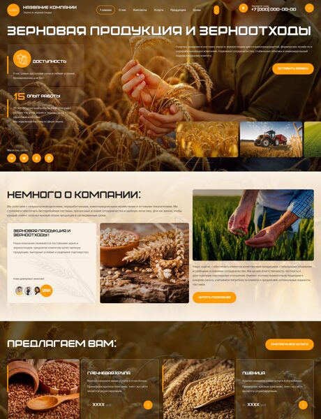 Готовый Сайт-Бизнес № 8951216 - Зерновая продукция и зерноотходы (Превью)