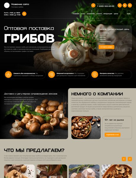 Готовый Сайт-Бизнес № 8958642 - Грибы (Превью)