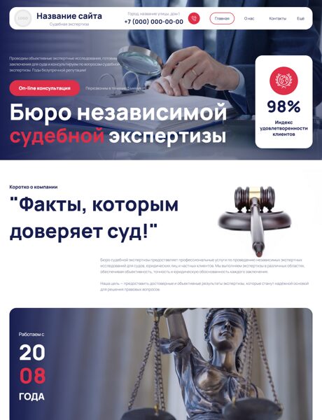 Готовый Сайт-Бизнес № 9011540 - Судебная экспертиза (Превью)