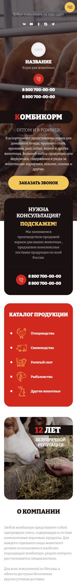 Мобильная версия дизайна № 87814