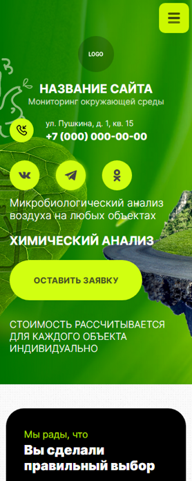 Мобильная версия дизайна № 88035