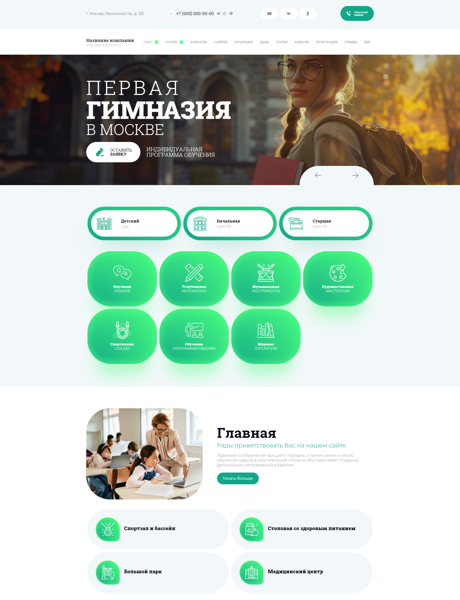 Готовый Сайт-Бизнес № 5925519 - Школы, гимназии (Превью)