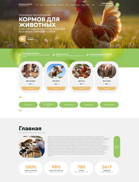 Готовый Сайт-Бизнес № 8062537 - Корма для животных (Превью)