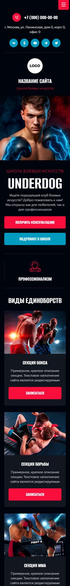 Мобильная версия дизайна № 103156